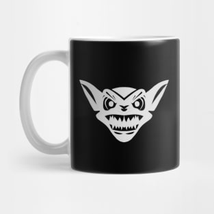 Angry White Gremlin Face Mug